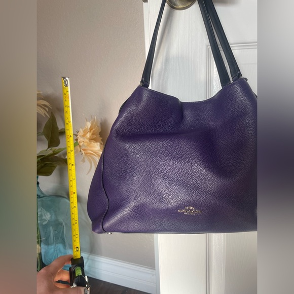 Purple Coach Purse 💜 Edie Handbag - Picture 16 of 17